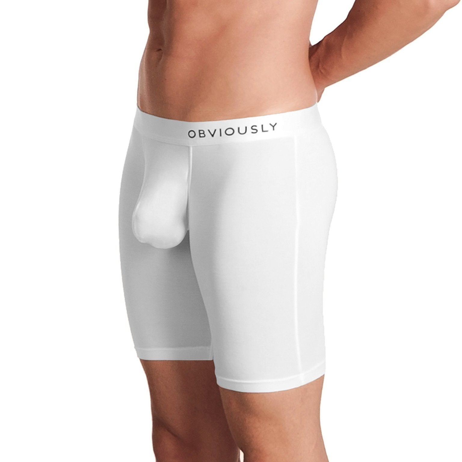 PrimeMan - Boxer Brief 9 inch Leg Obviously Apparel White Small