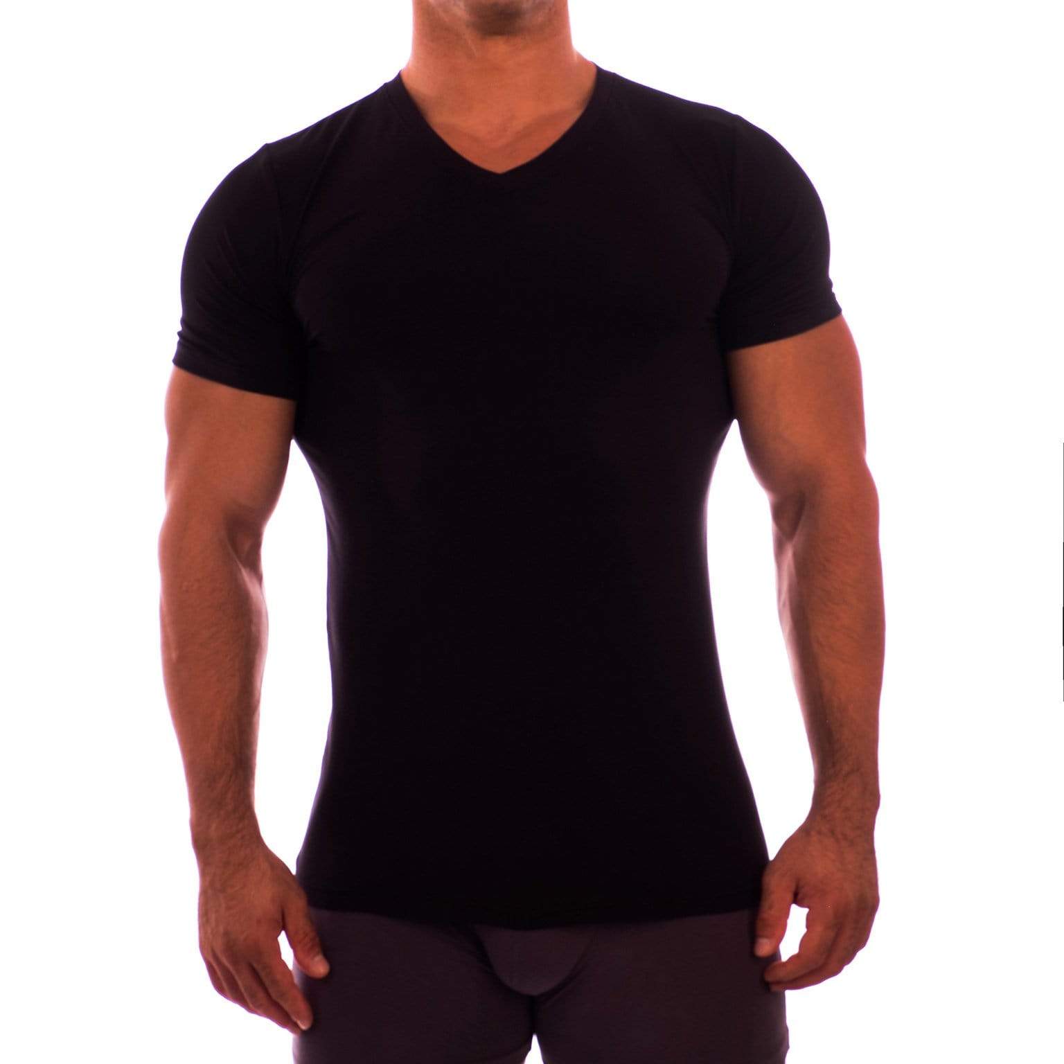 V Neck Short Sleeve Undershirt Obviously Apparel