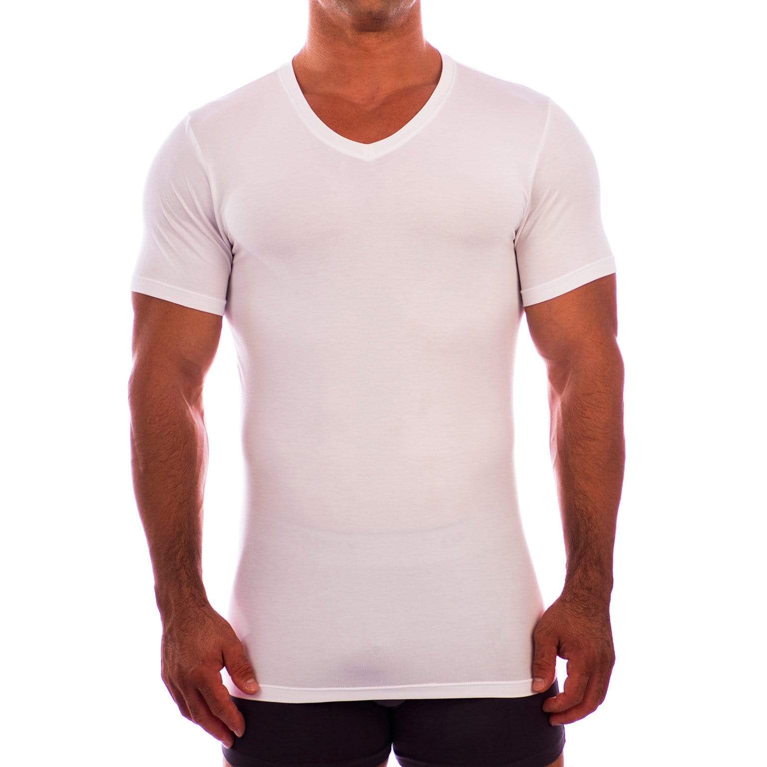 V Neck Short Sleeve Undershirt Obviously Apparel