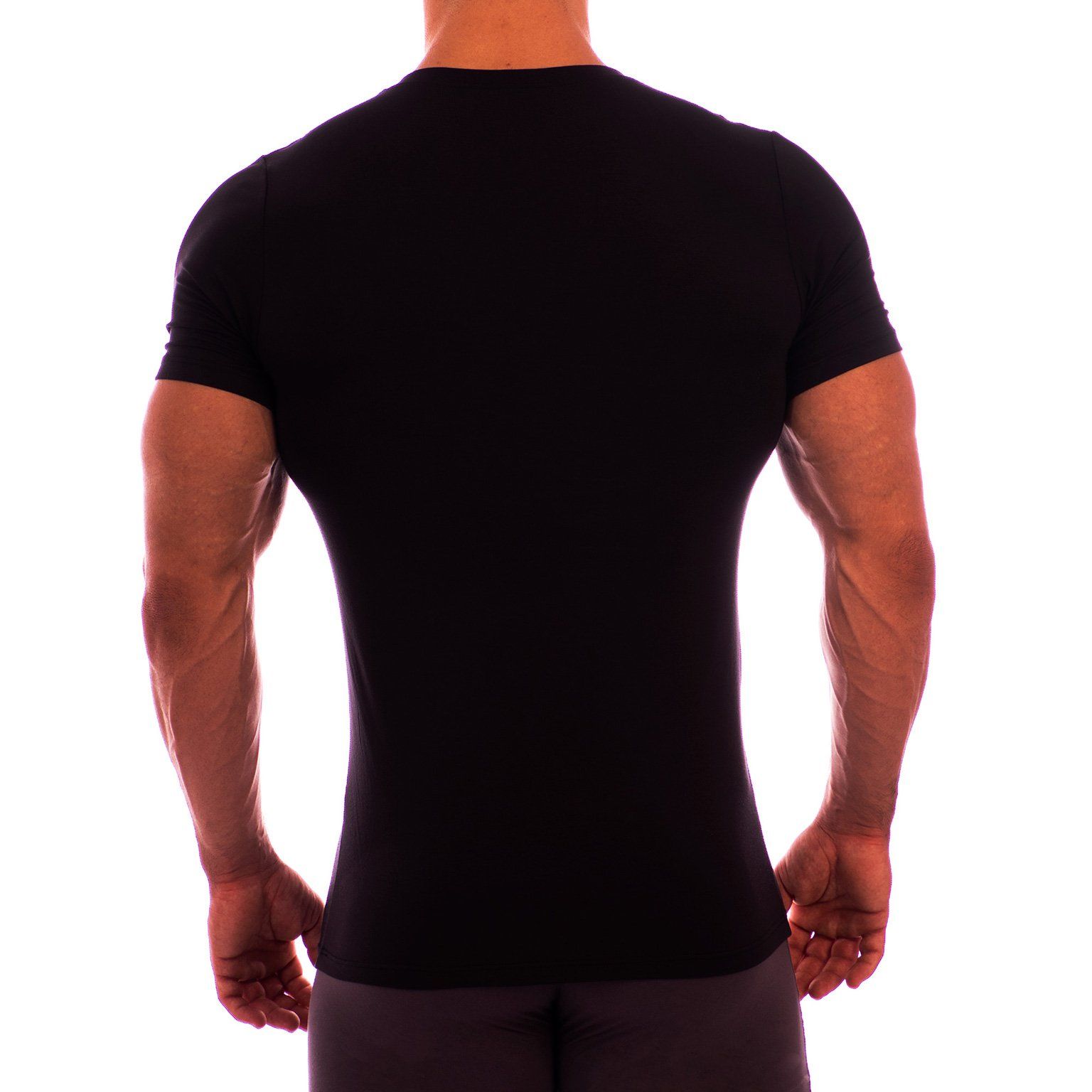 Deep V Neck Short Sleeve Undershirt Obviously Apparel