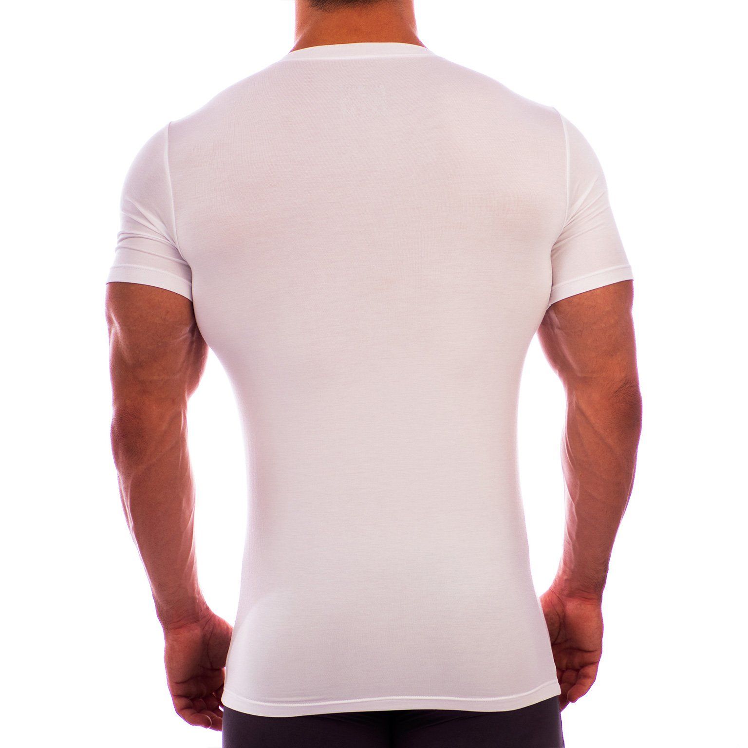 Deep V Neck Short Sleeve Undershirt Obviously Apparel