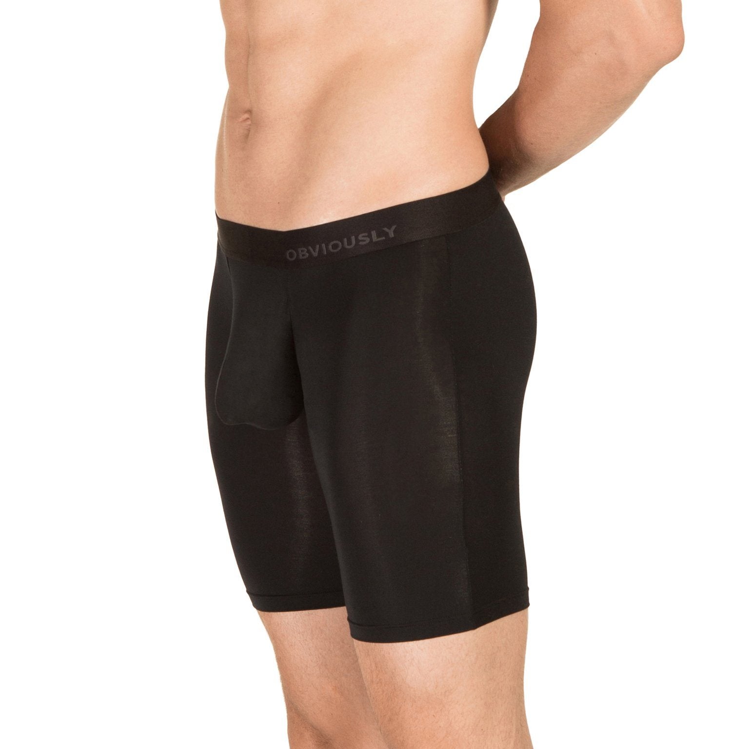 PrimeMan - Boxer Brief 9 inch Leg Obviously Apparel Black Small 