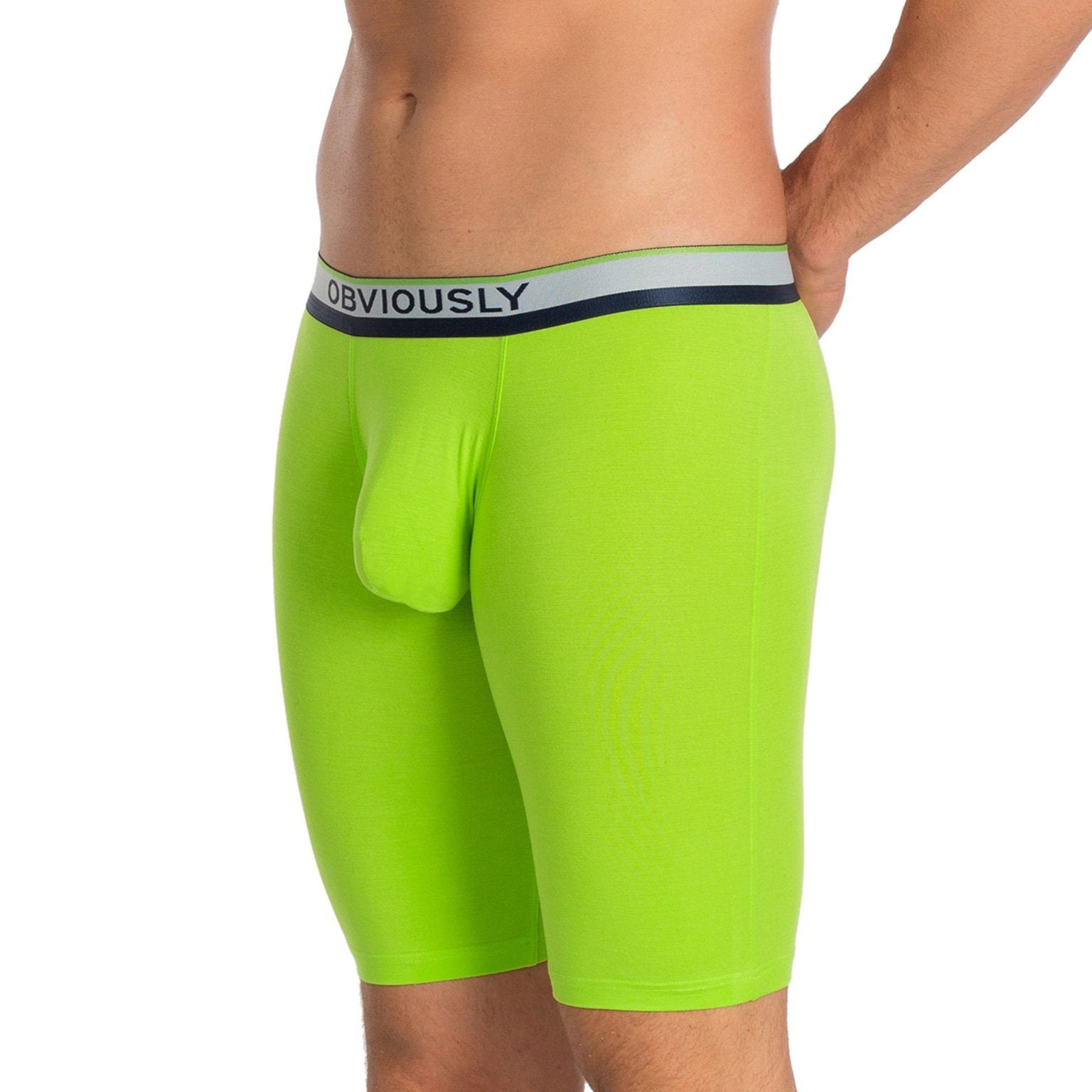 PrimeMan - Boxer Brief 9 inch Leg Obviously Apparel Lime Small 