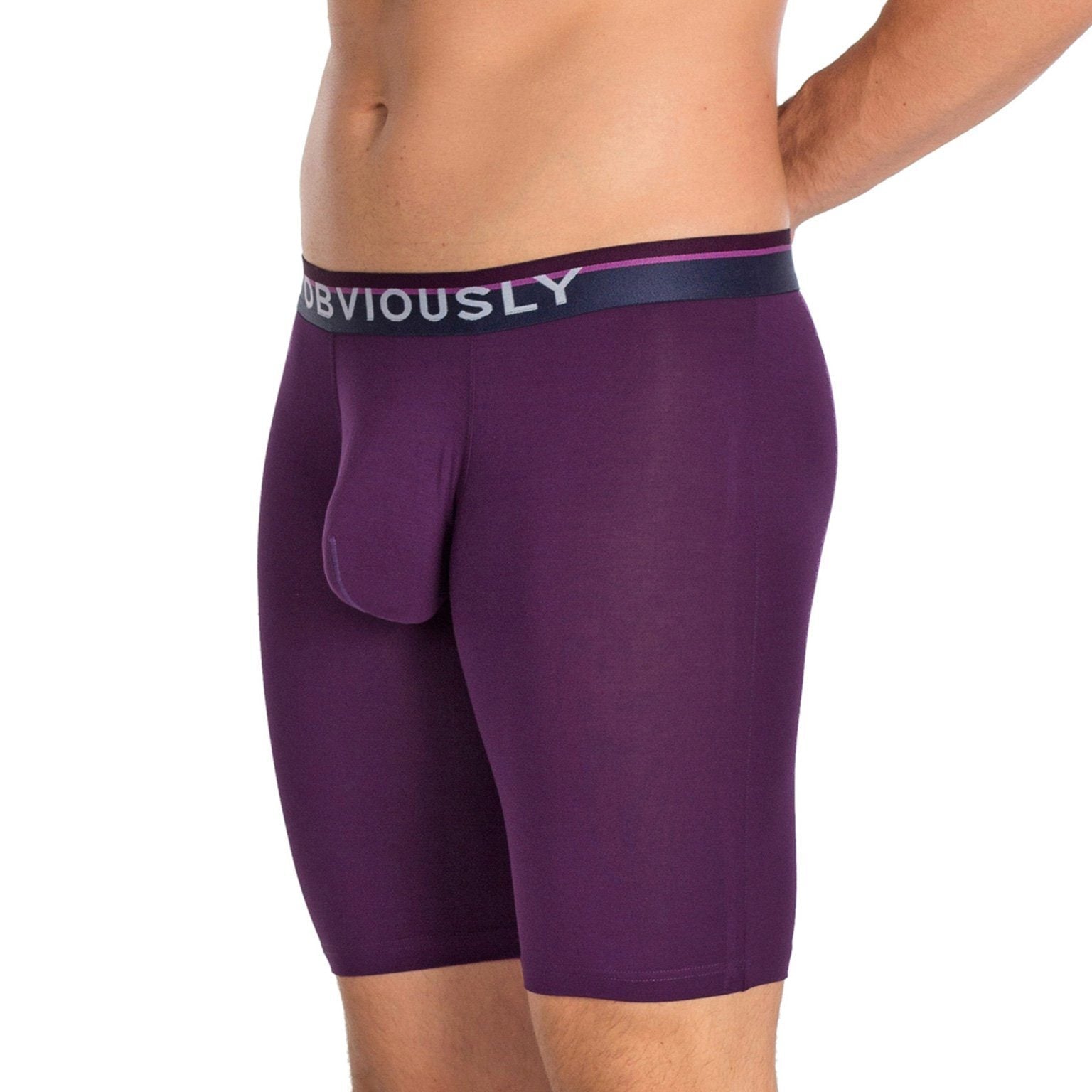 PrimeMan - Boxer Brief 9 inch Leg Obviously Apparel Purple Small 