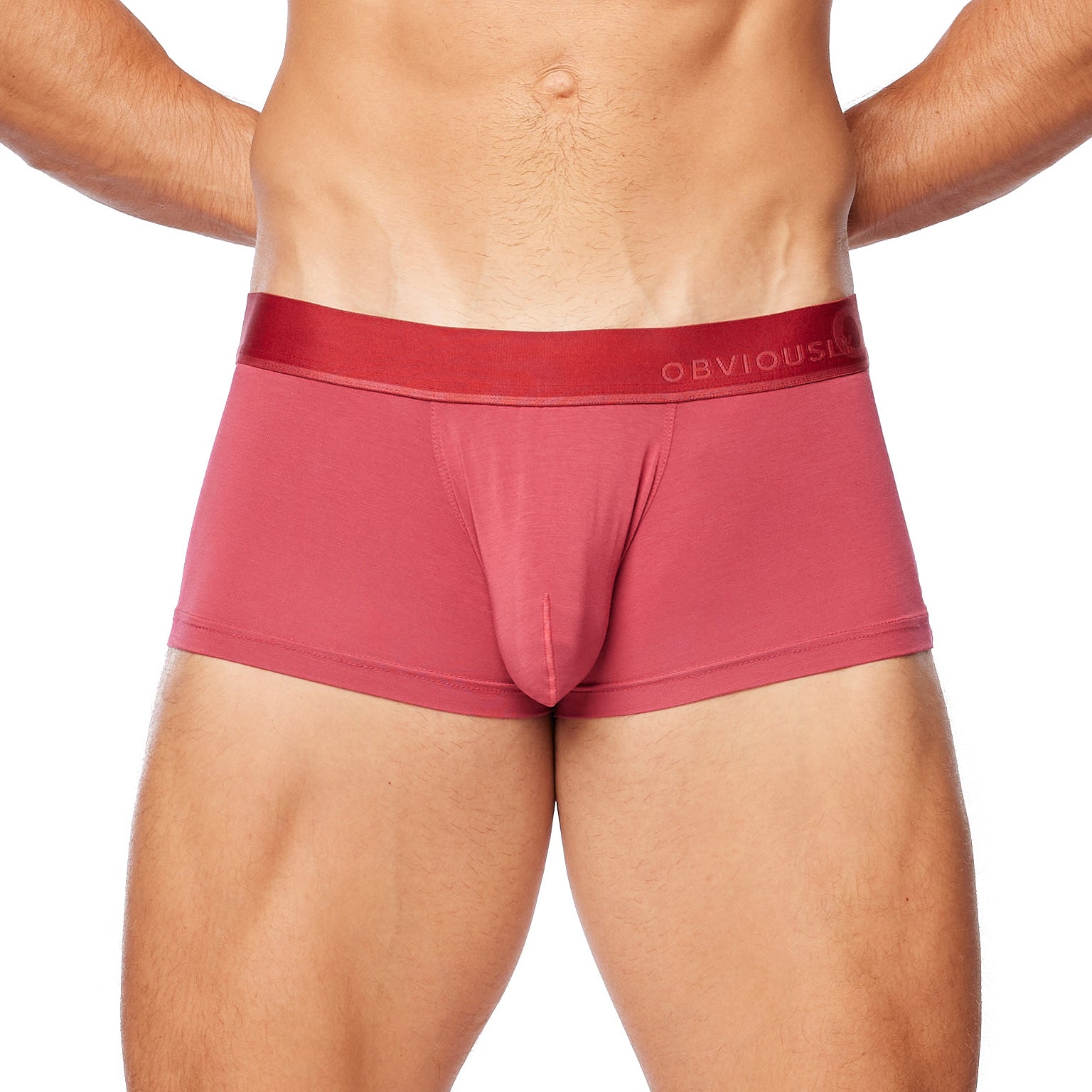 In our magazine today: Real Men in Underwear! Lovely Ben from Germany  posing in his Shaped Pouch Trunks in burgundy red from AdamSmithWear :  r/menandunderwear
