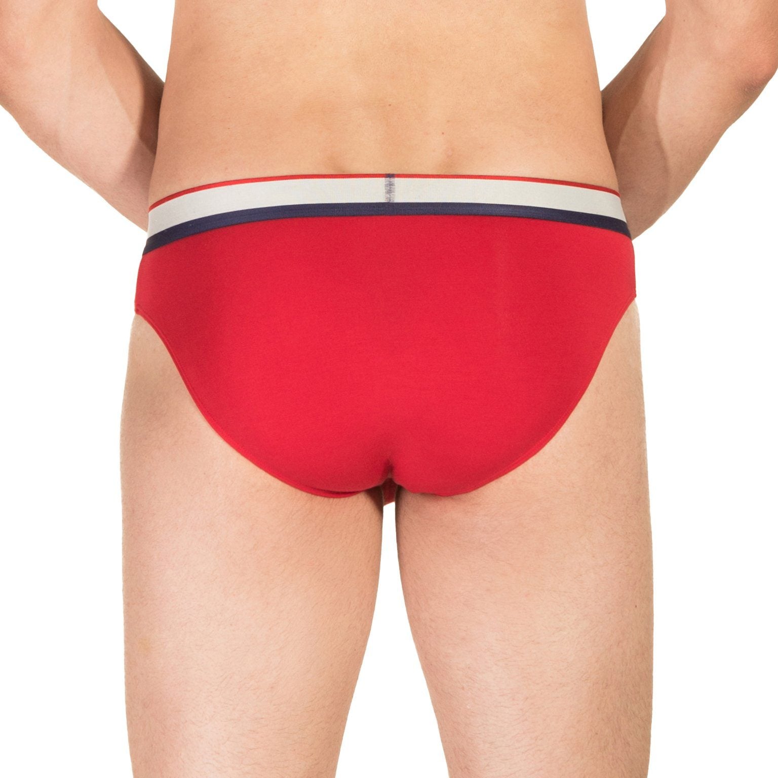 Among the new arrivals from Obviously Apparel, you will find the micro  modal made PrimeMan Thong in red with white and blue detailing featuring  the AnatoMAX pouch, shaped for the male anatomy 