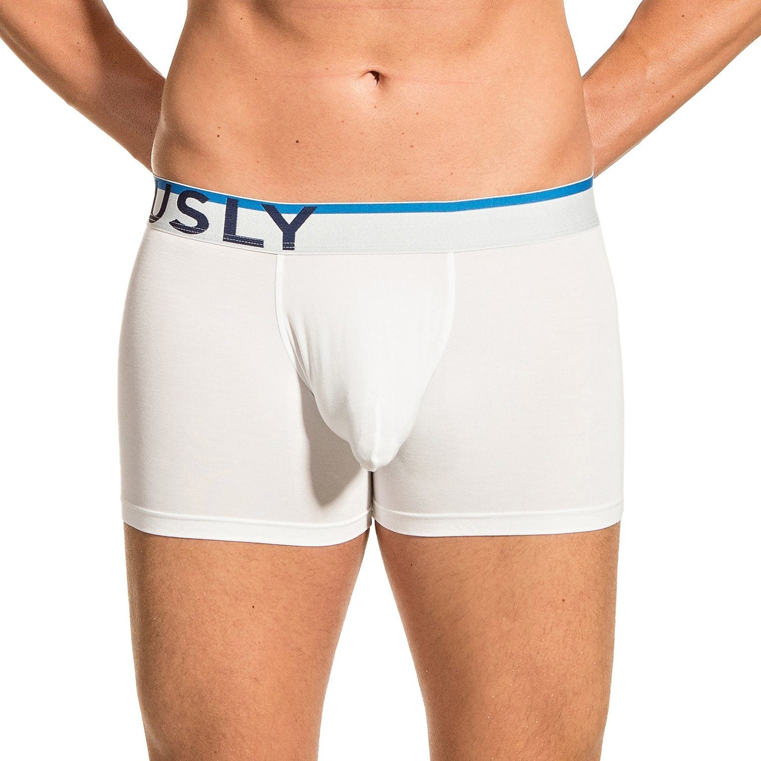 Obviously for Men Anatomical Pocket Boxer Briefs White MAA011 at